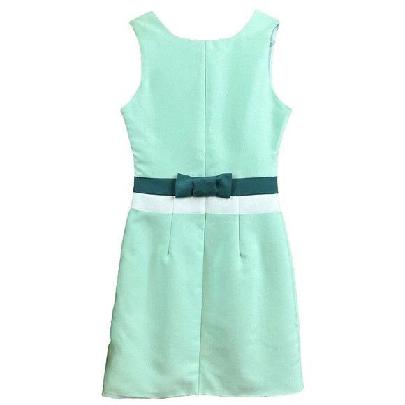Camilyn Beth Colorblock Pleated Bridesmaids Cocktail Dress Mint Teal Size 0 - Picture 2 of 8